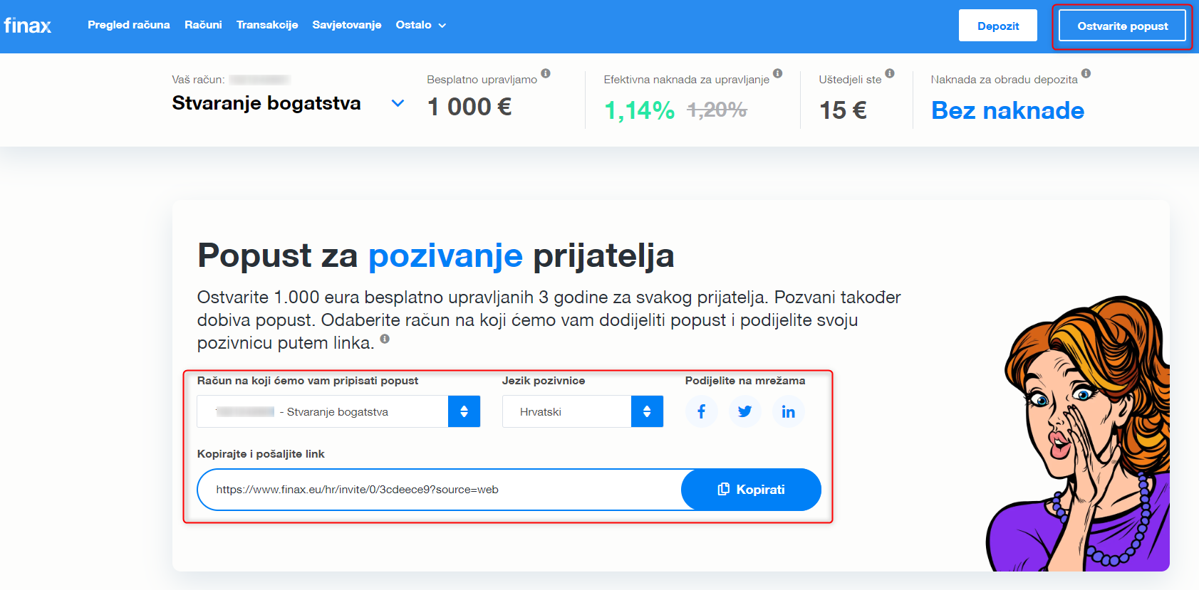 Pregled popusta i veći popust za pozivnice | Finax.eu