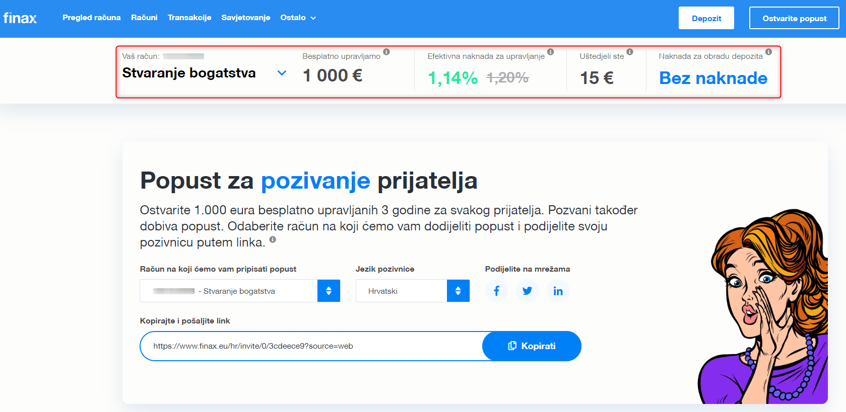 Pregled popusta i veći popust za pozivnice | Finax.eu