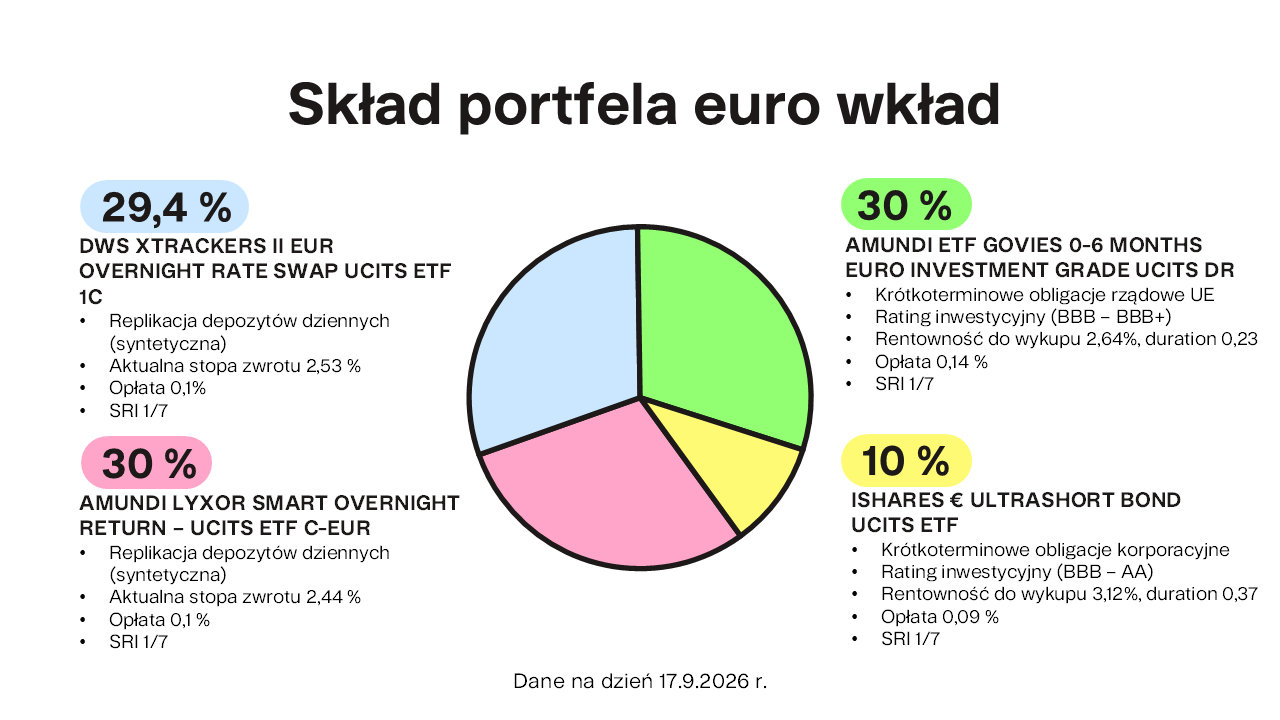Skład portfela euro wkład Finax.eu