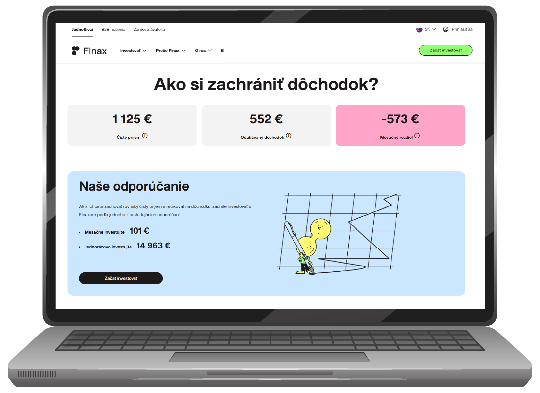 Vypočítajte si svoj dôchodok Finax.sk