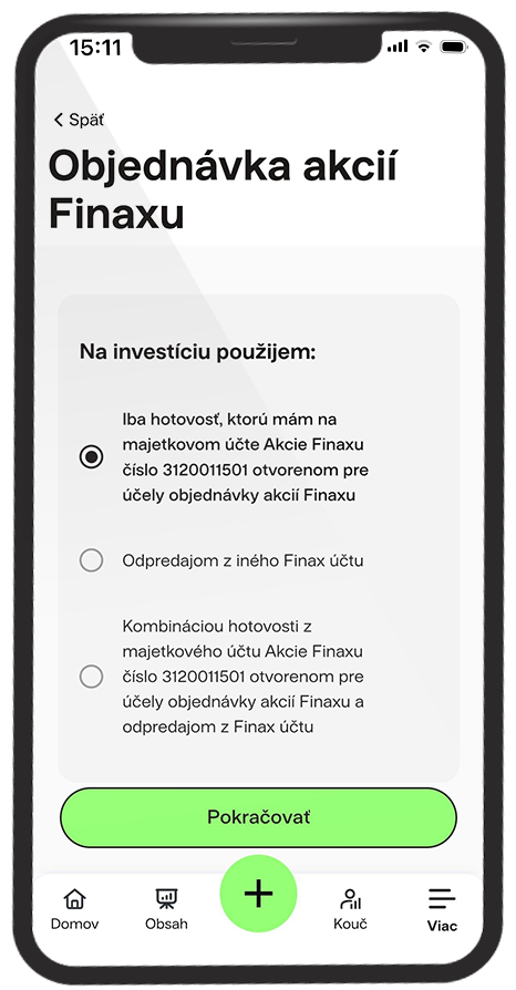 Objednávky akcií Finaxu | Finax.sk