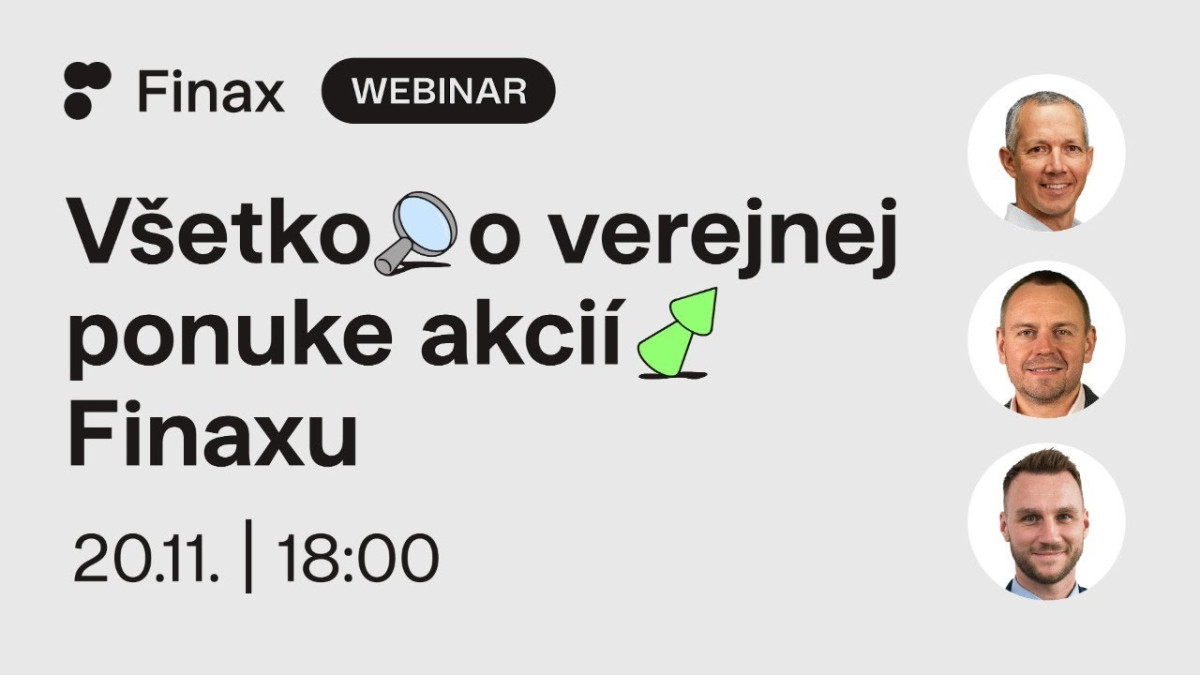 Webinár: Všetko o verejnej ponuke akcií Finaxu